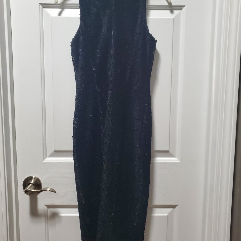 JAYGODFREY Black Velvet Sequin Dress | 2 - Picture 6 of 6